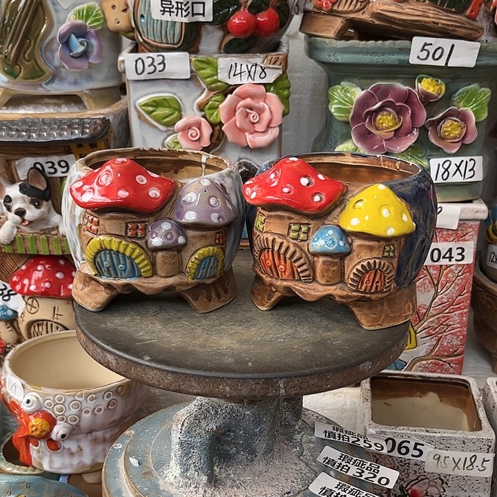 粗陶材质多肉花盆