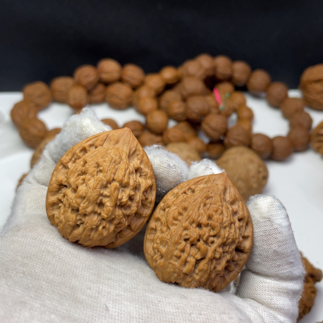 文玩核桃把件33官帽全品无修