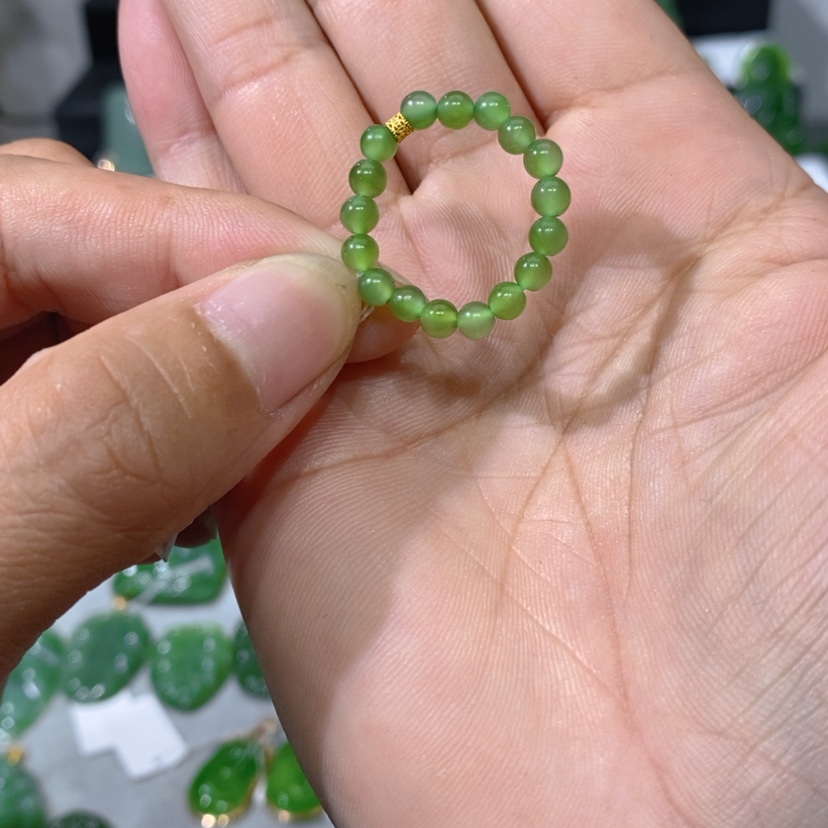 【闪购商品】和田玉（碧玉）戒指未镶嵌
