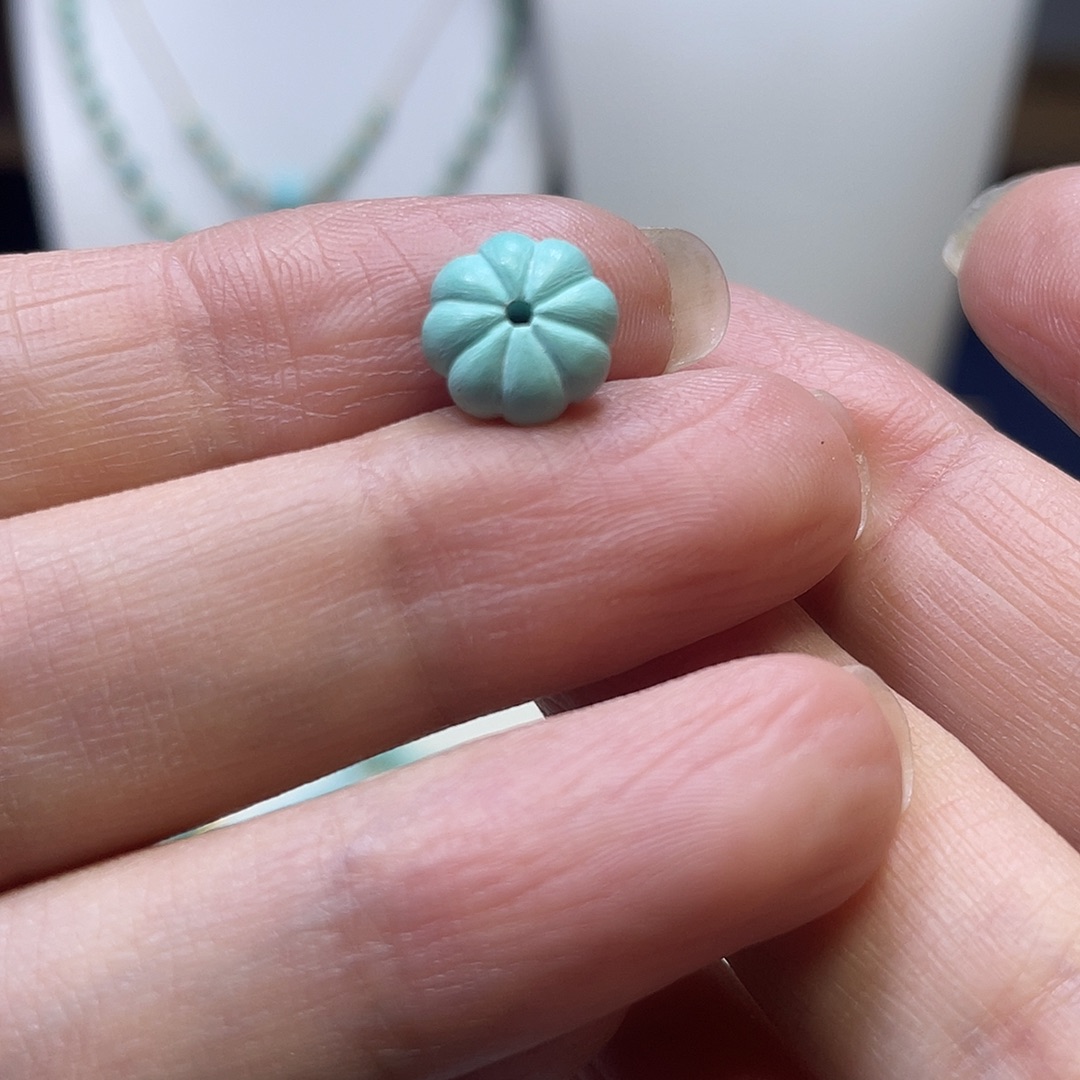 绿松石未镶嵌南瓜珠