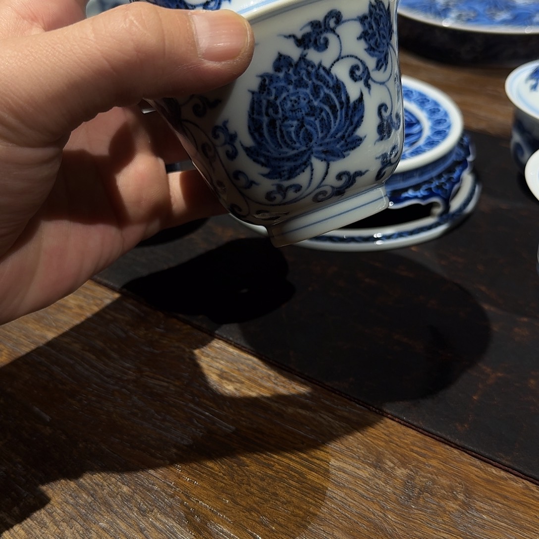 韬***陶摆件景德镇高端缠枝套