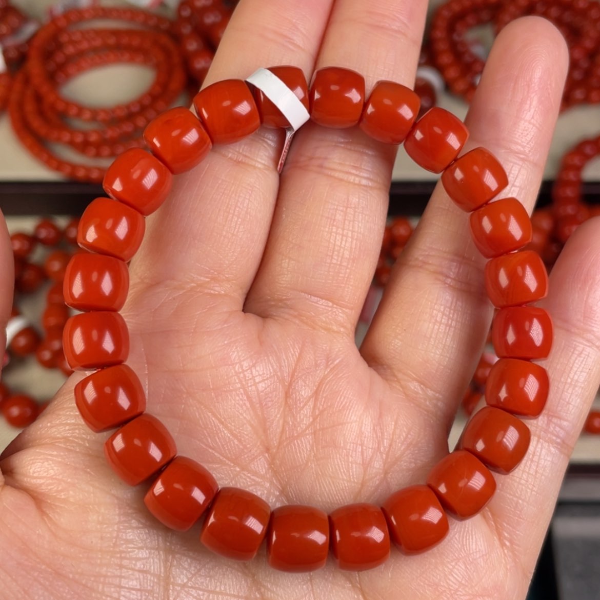 【闪购商品】南红玛瑙手链未镶嵌?**璞满肉满色花