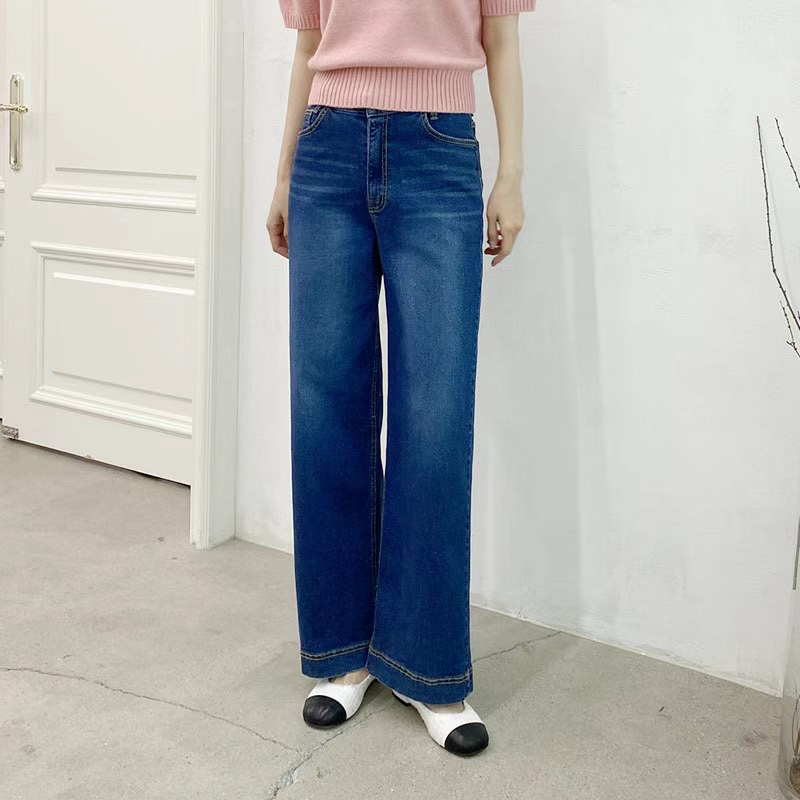 《海津洋》2025韩国秋季上新 牛仔小阔腿弹力裤清货 不退换