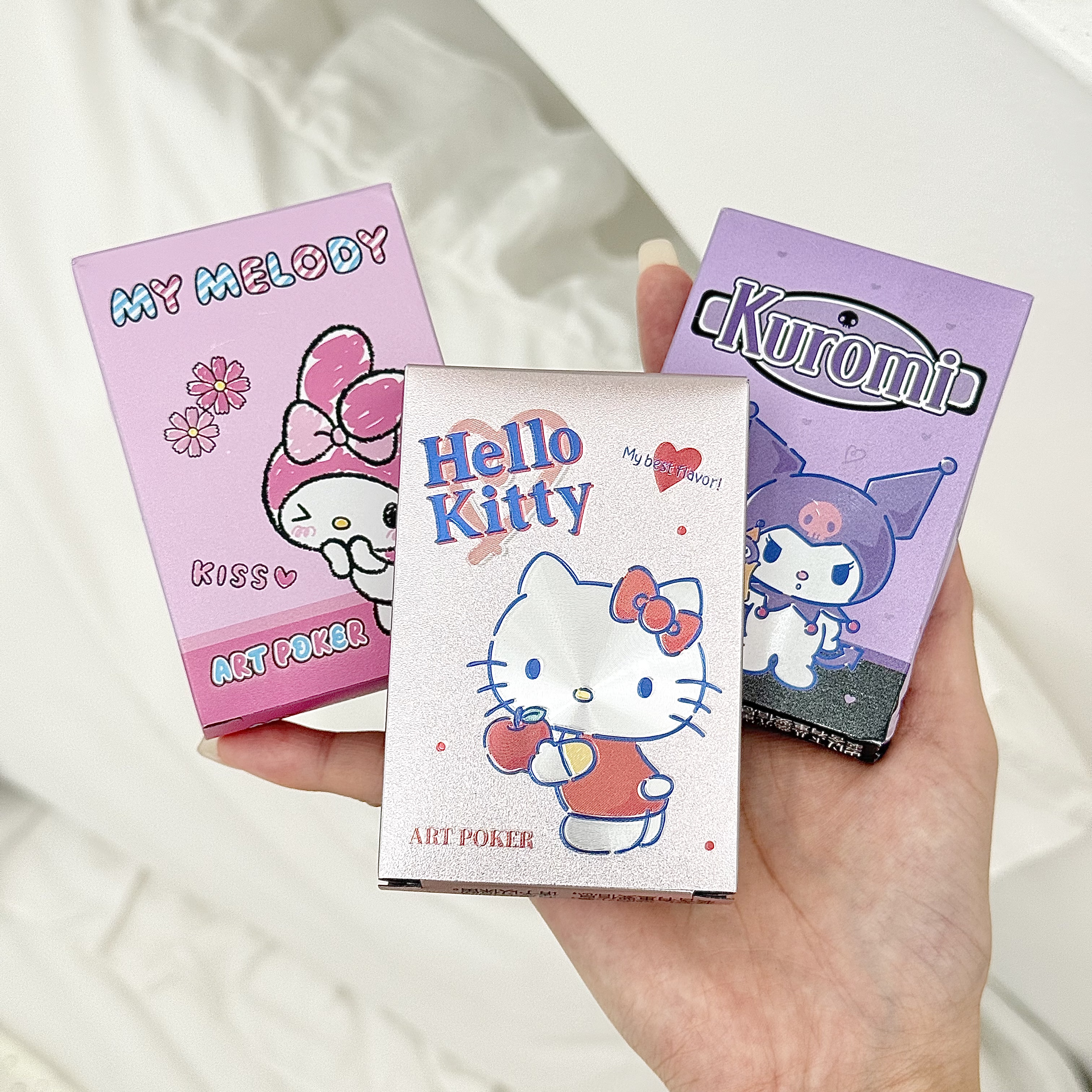 三丽鸥凯蒂猫kitty纸牌扑克牌少女心高颜值可爱休闲小游戏周边