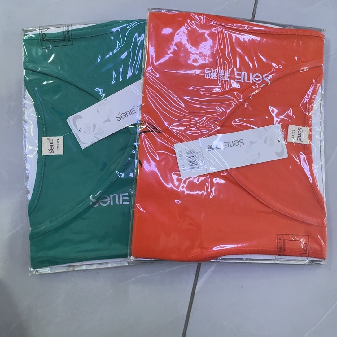 4030橘色绿色两件背心170