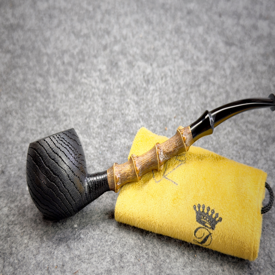 意大利杜卡长杆竹节橡木化石叼斗石楠木手工烟斗