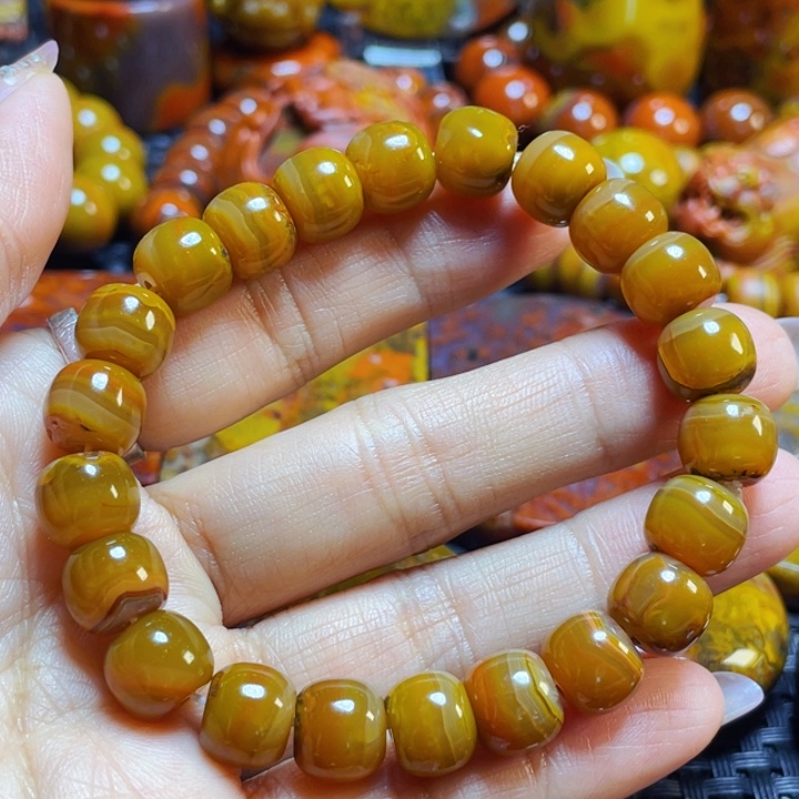 未镶嵌战国红手串玛瑙/玉髓