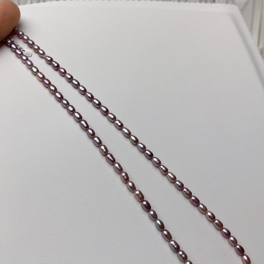 银S925镶嵌淡水珍珠项链