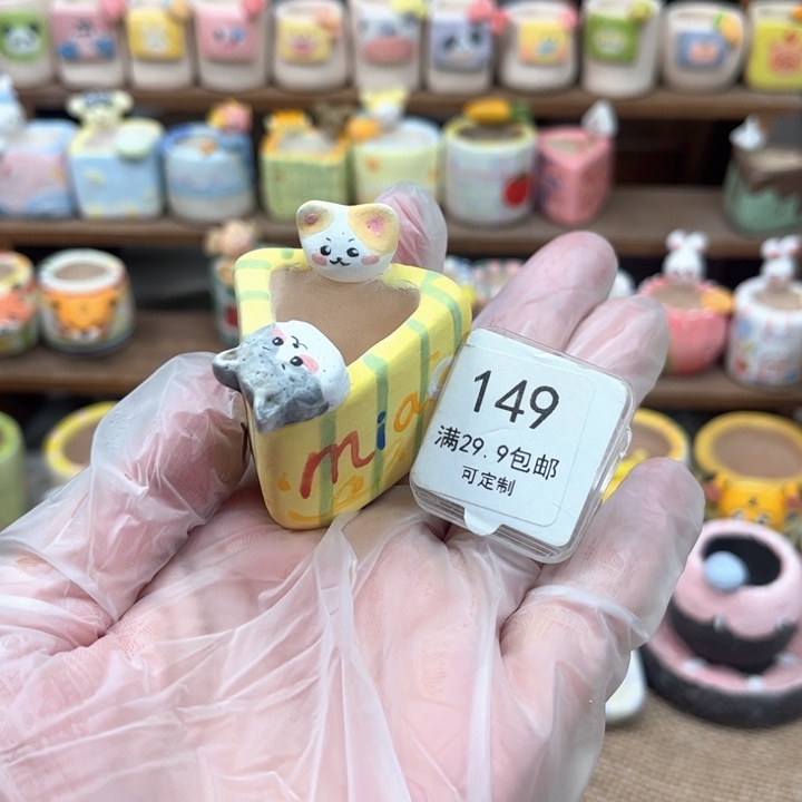 149三角花盆手绘花盆