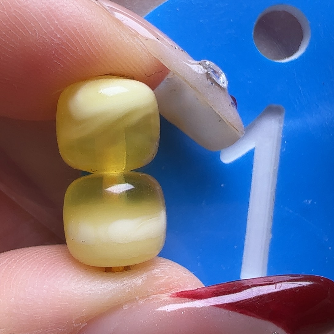 蜜蜡未镶嵌珠宝奇石8mm金瓷白老型