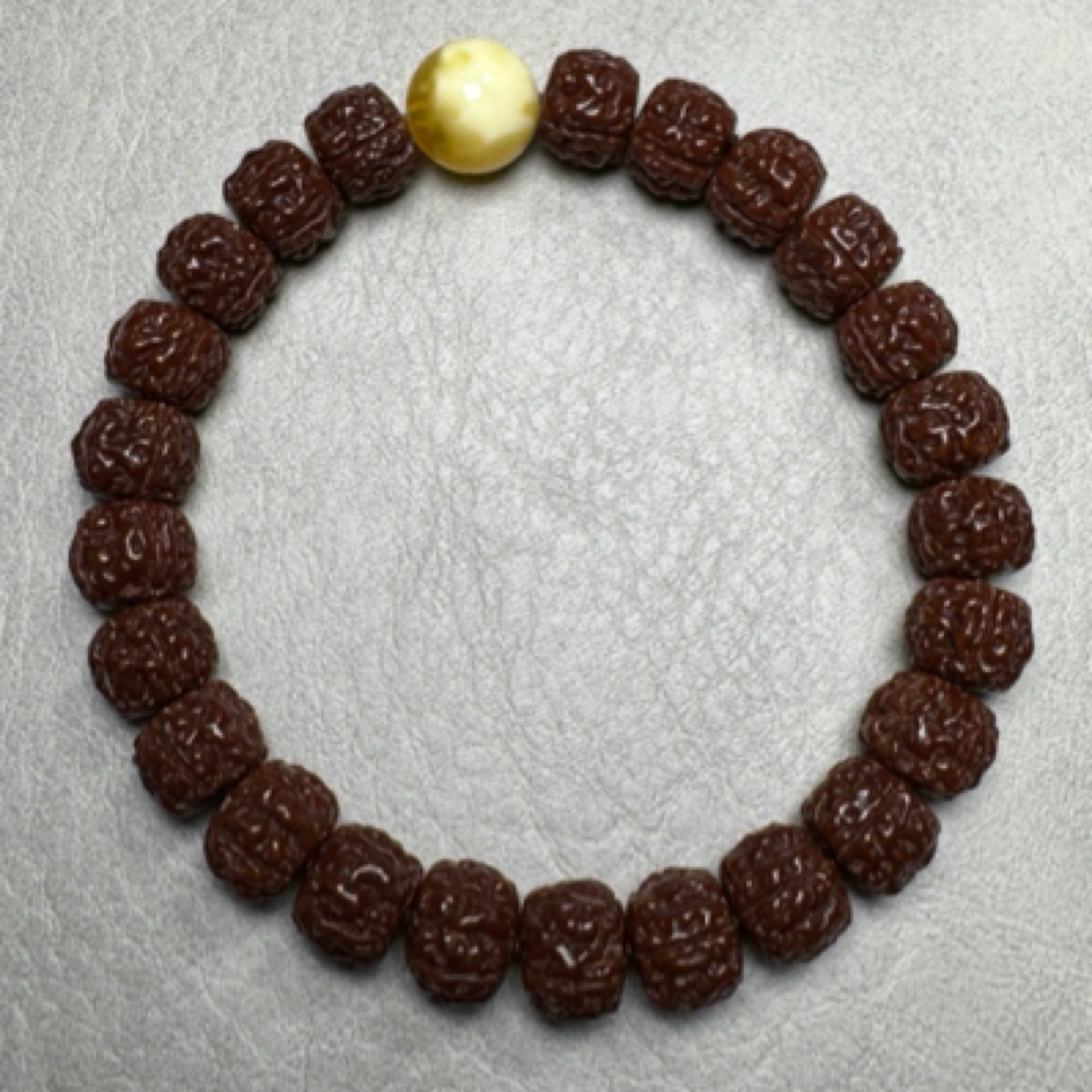 非金属木质手链 精配一代情侣女款精美盘龙纹手串尺寸10mm+饰品