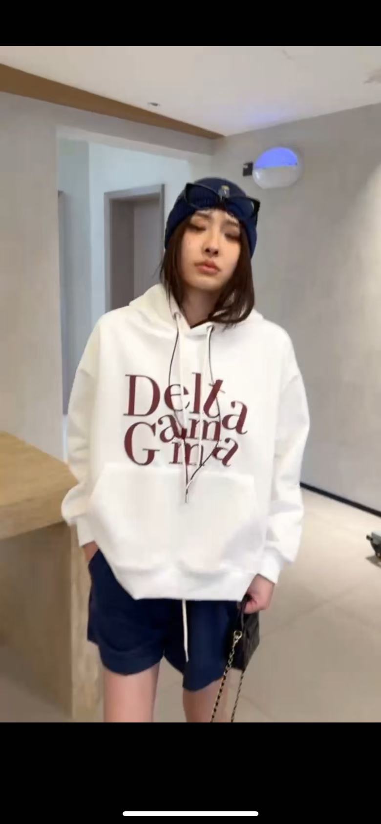 女极简风连帽印花常规春季上衣韩版卫衣潮流