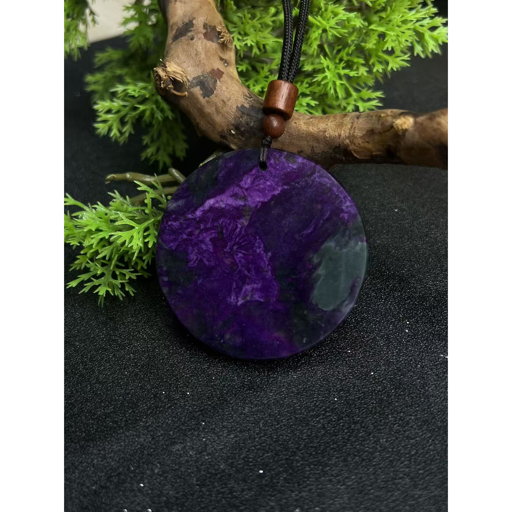  【白总专属】丝绒皇家紫镯心料护心牌 A120