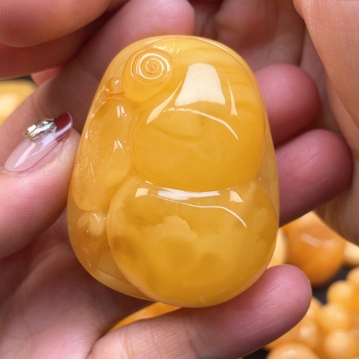 蜜蜡裸石未镶嵌蜜蜡吊坠