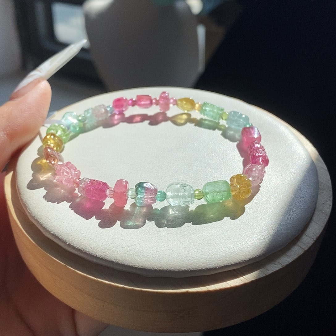 未镶嵌手链碧玺多宝