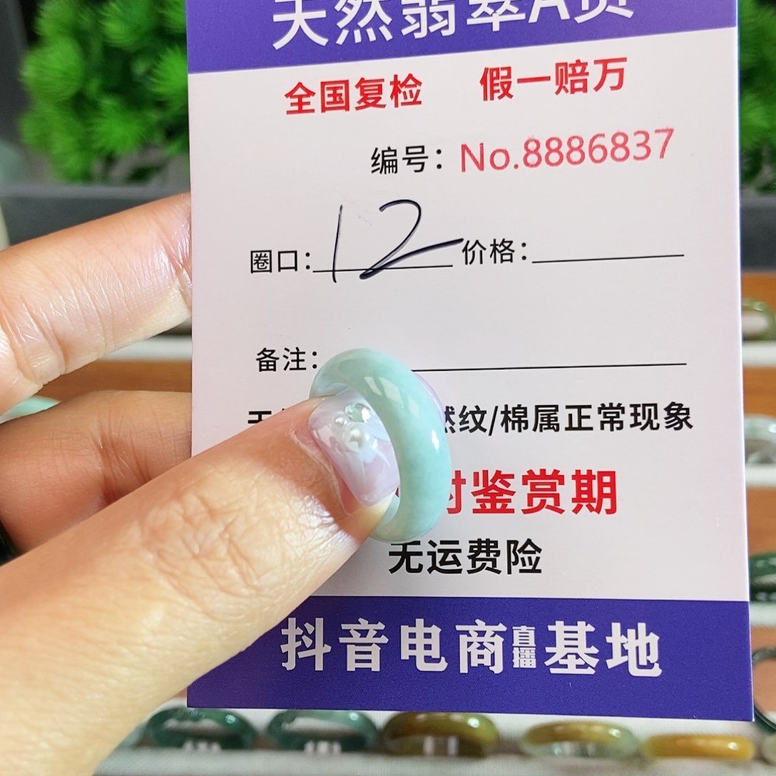 翡翠戒圈未镶嵌6837.......