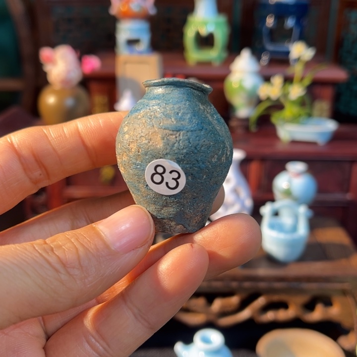 摆件微陶老王迷你花瓶