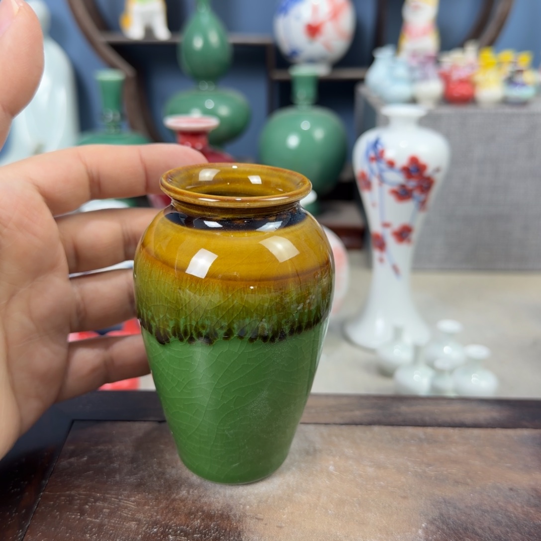 陶瓷手工小花器摆件