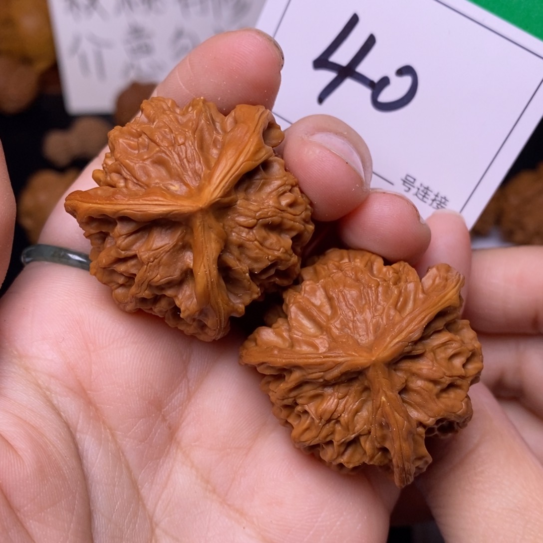 把件文玩核桃40盘山三棱3.8