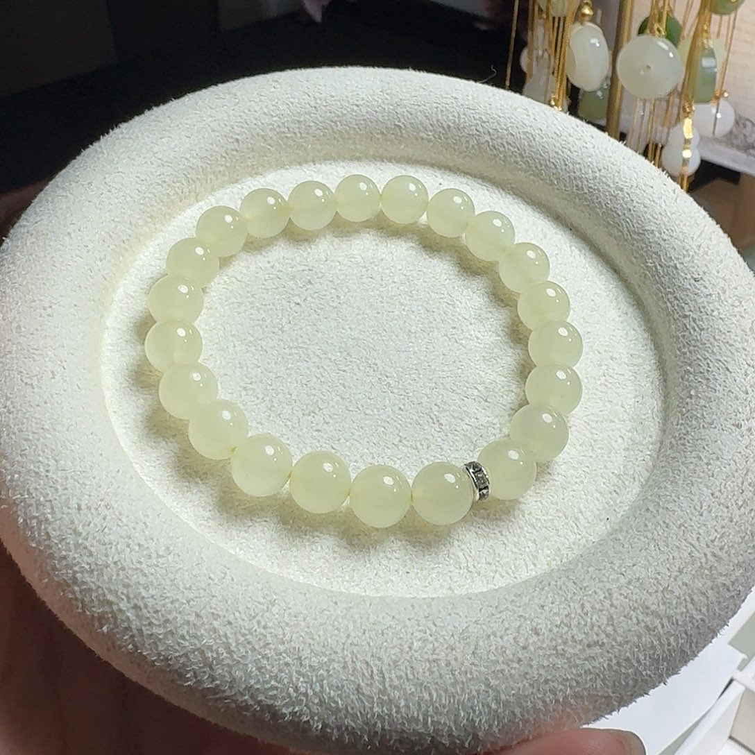 不***行和田玉未镶嵌手串冰蜂蜜水手串