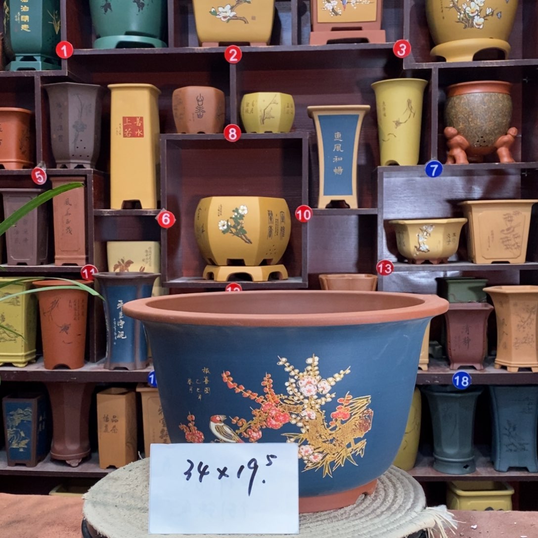 紫砂艺术紫砂花盆