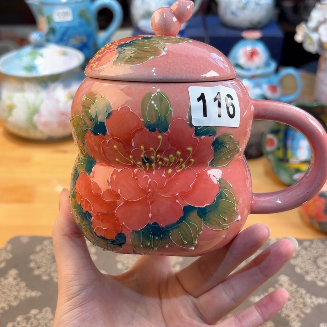 景德镇手绘高温釉下彩陶瓷茶具