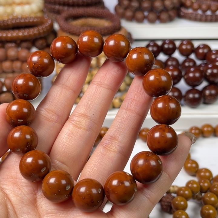 紫金鼠手串14尺寸紫金鼠光珠（反油）