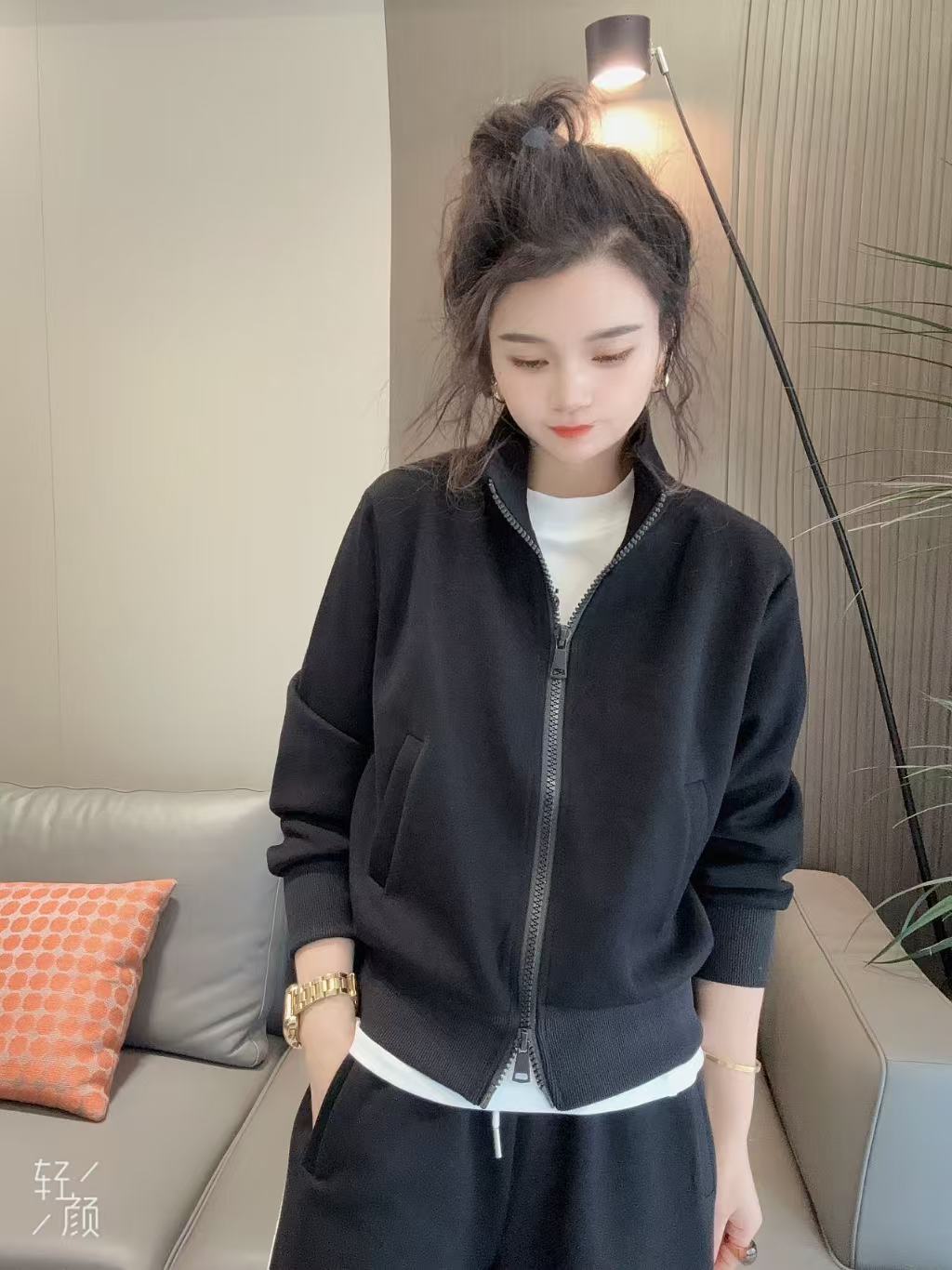 春季新款棒球服设计感百搭时尚外套卫衣女款上衣6607