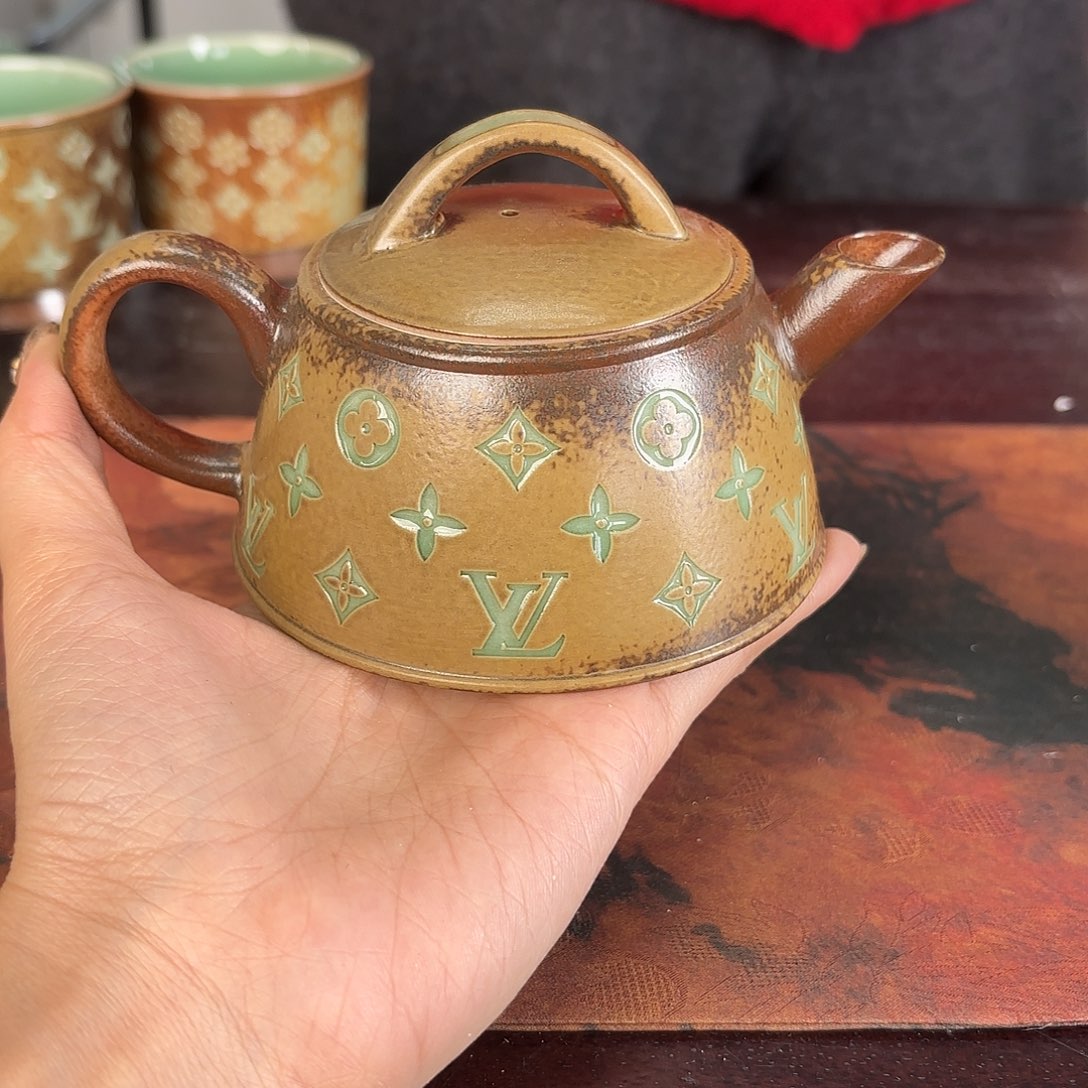 龙泉云间青瓷小米茶器
