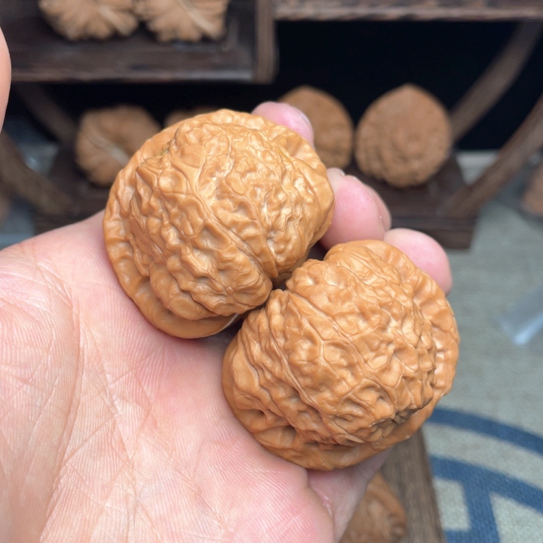 文玩核桃把件老*墩44.9毕业高货南瓜墩