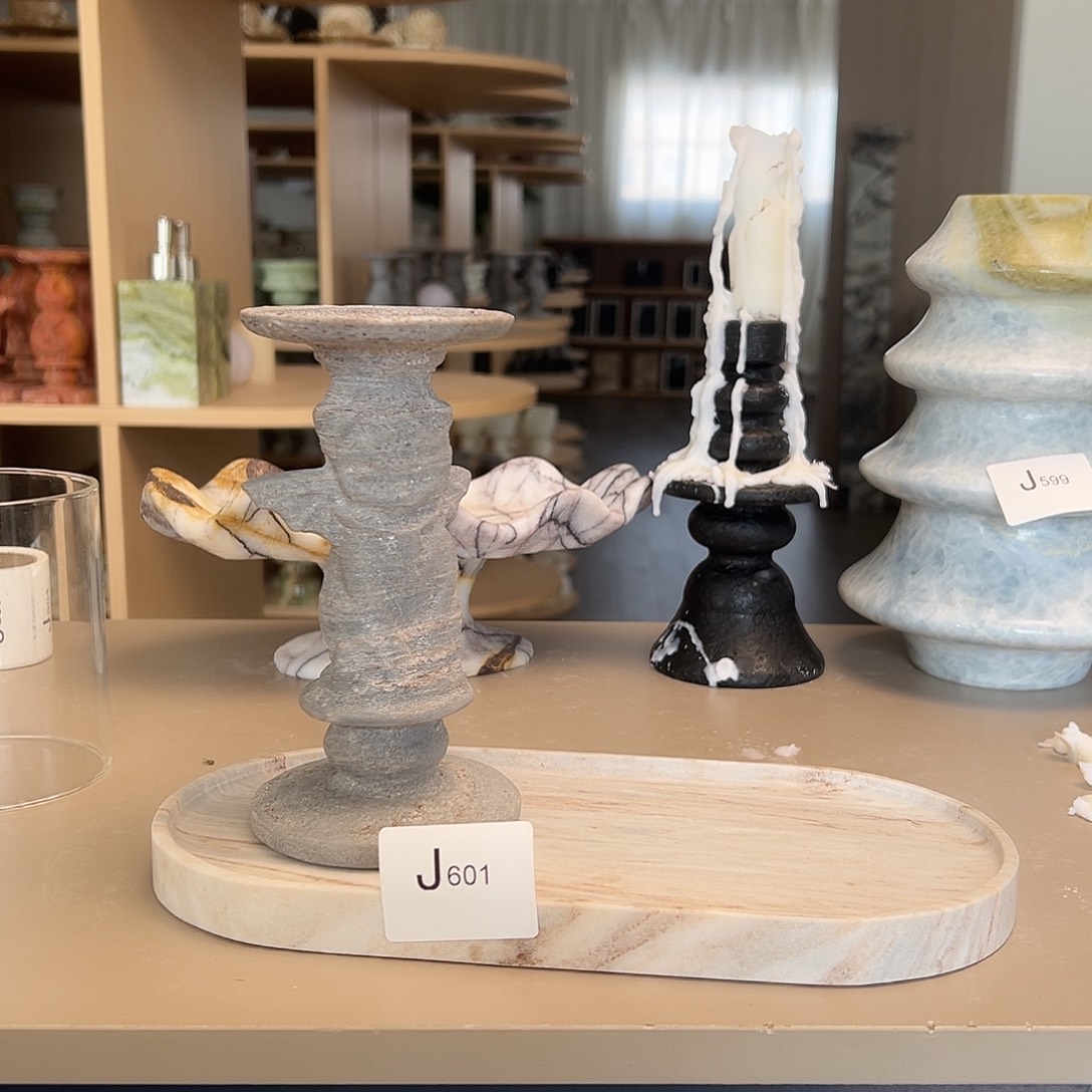 石材J601买烛台送托盘