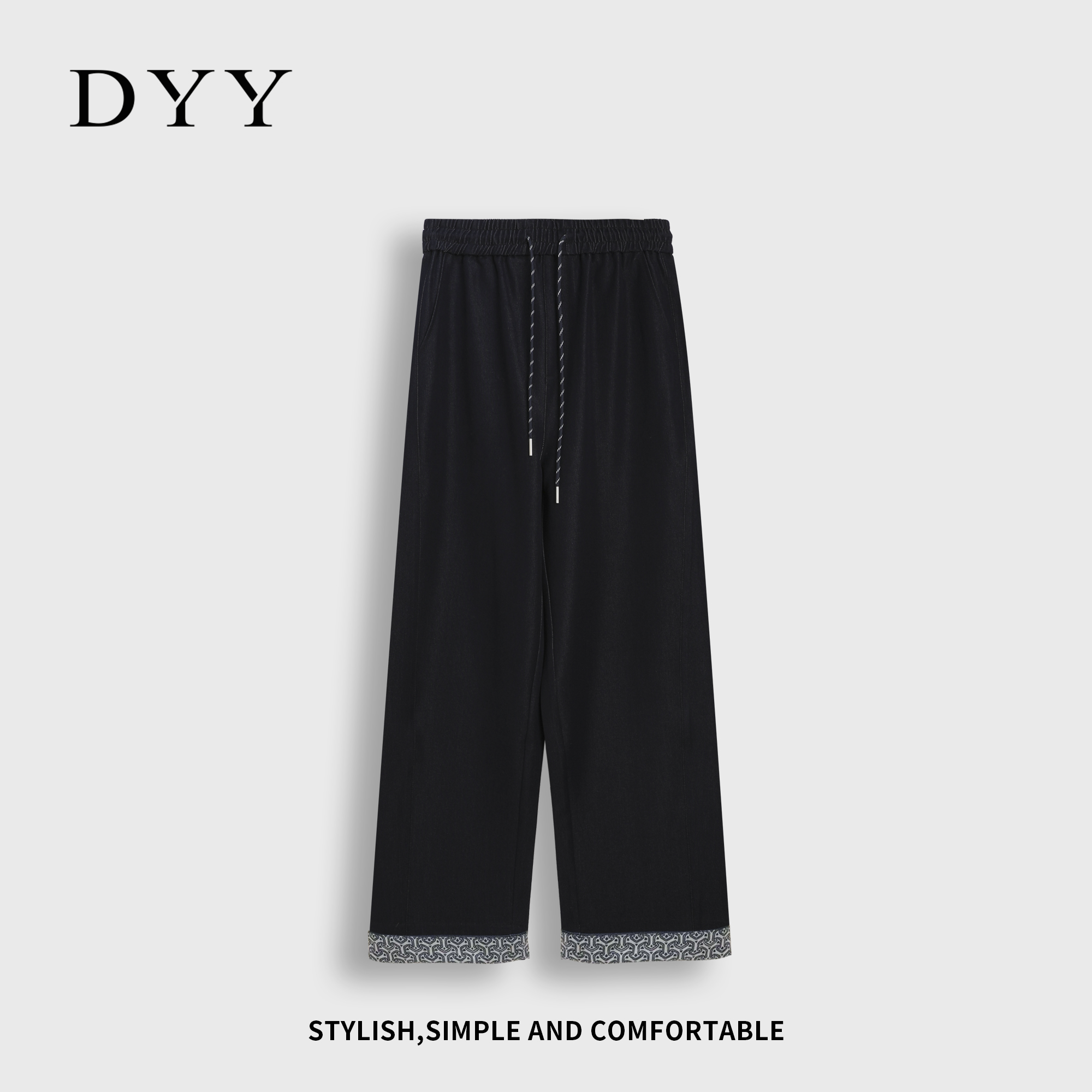 DYY夏季百搭休闲裤子女款时尚休闲裤长裤宽松显瘦老爹裤DZ2585