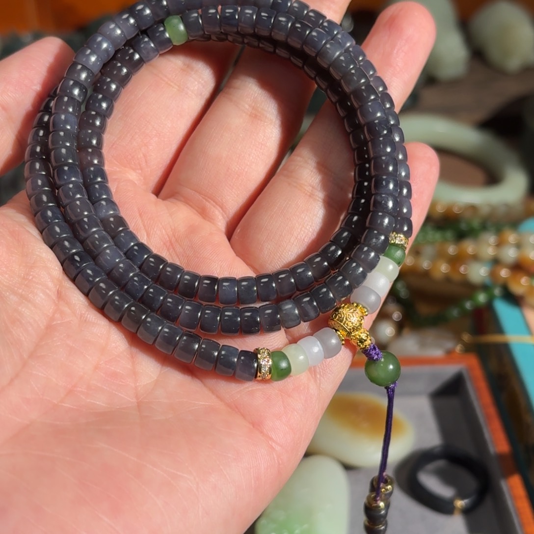 和田玉手串未镶嵌勿*