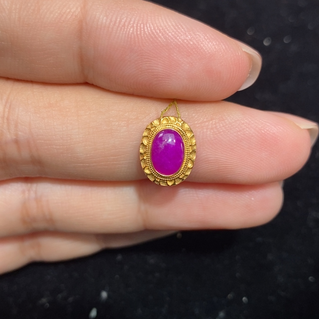 苏纪石（舒俱来）18K金镶嵌吊坠(不含链)