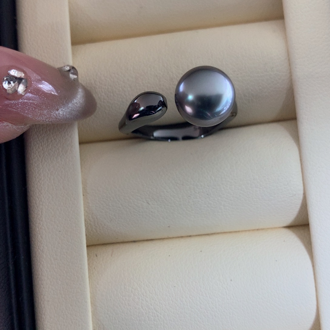 海水珍珠戒指银S925镶嵌