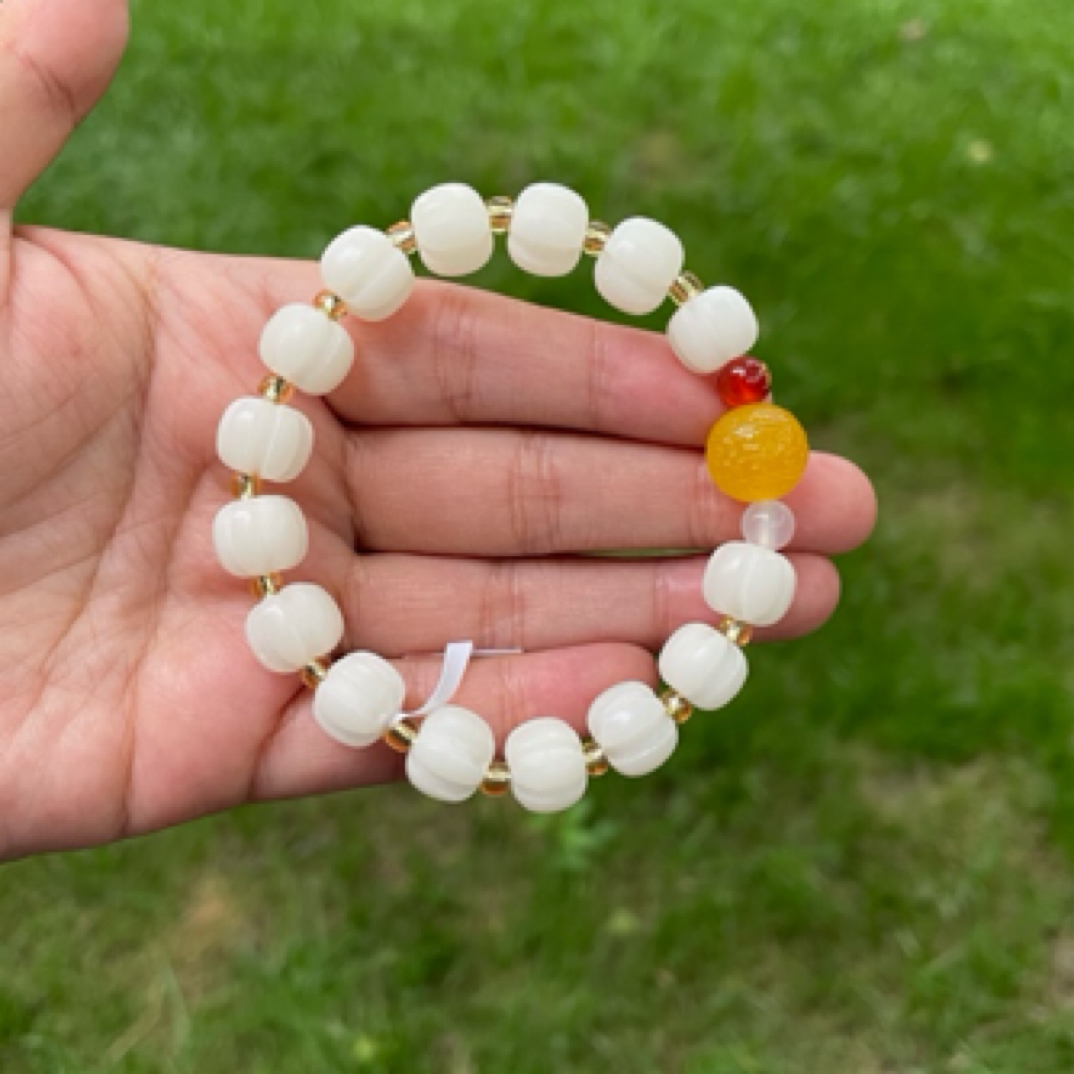 非金属木质手链 杭州发货 南瓜菩提手串女款