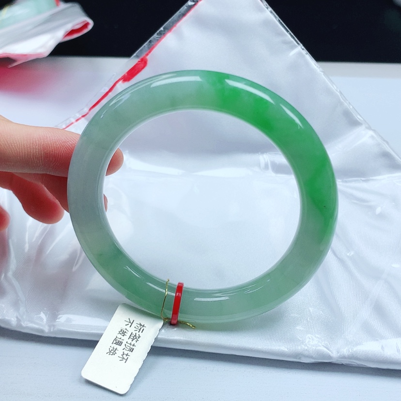 【闪购商品】翡翠手镯（圆镯）未镶嵌天然缅甸a货手镯55