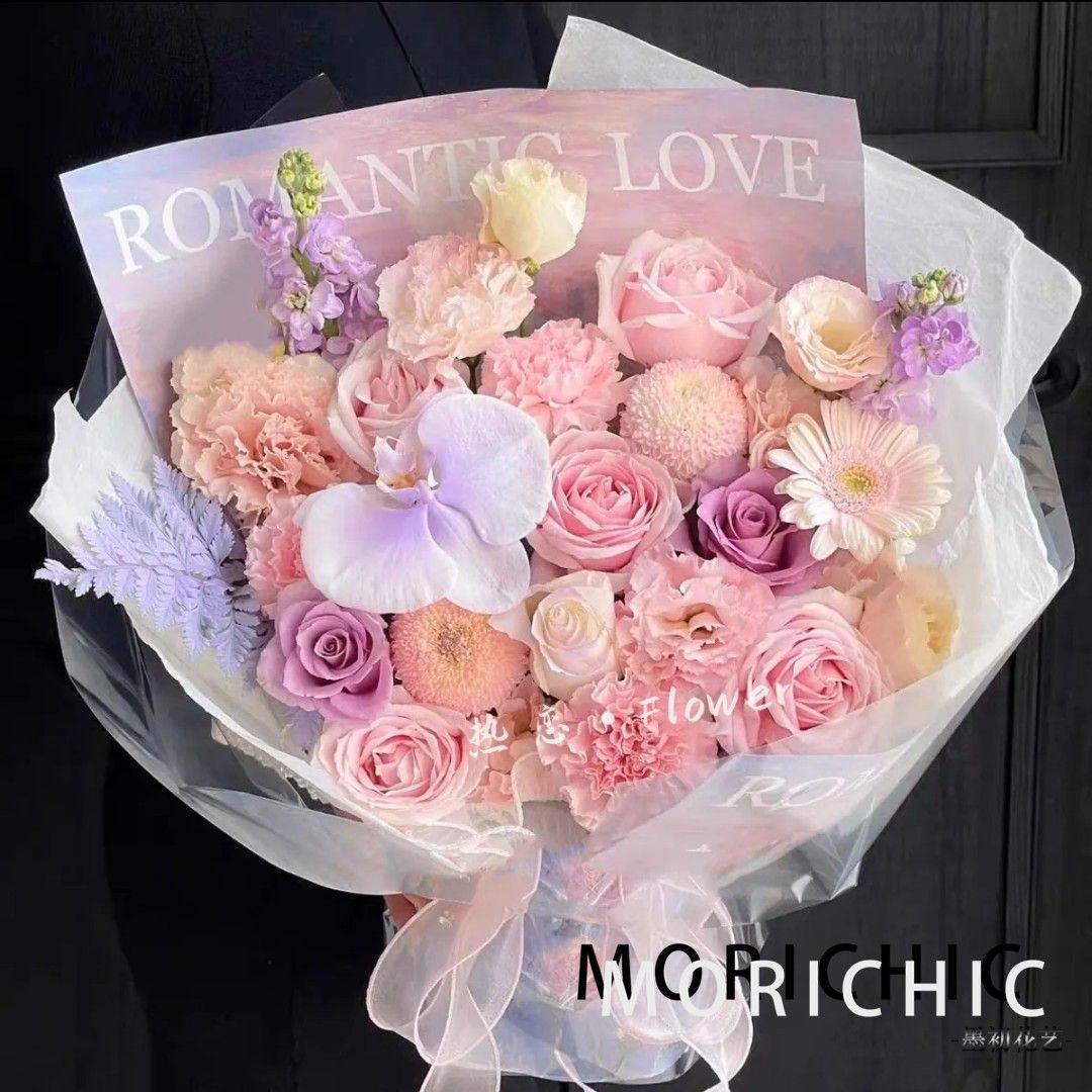 【蝶舞玫绽】生日鲜花女士蝴蝶兰混搭玫瑰花束生日礼物约会见面送女友老婆朋友表白结婚纪念日1束