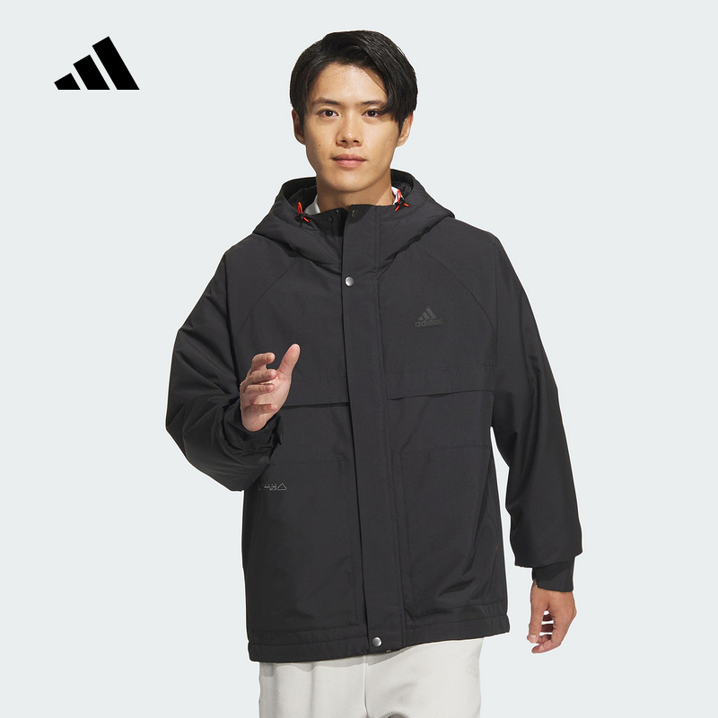 adidas/阿迪达斯外套抗风拒水2024秋冬季时尚户外男梭织百搭夹克
