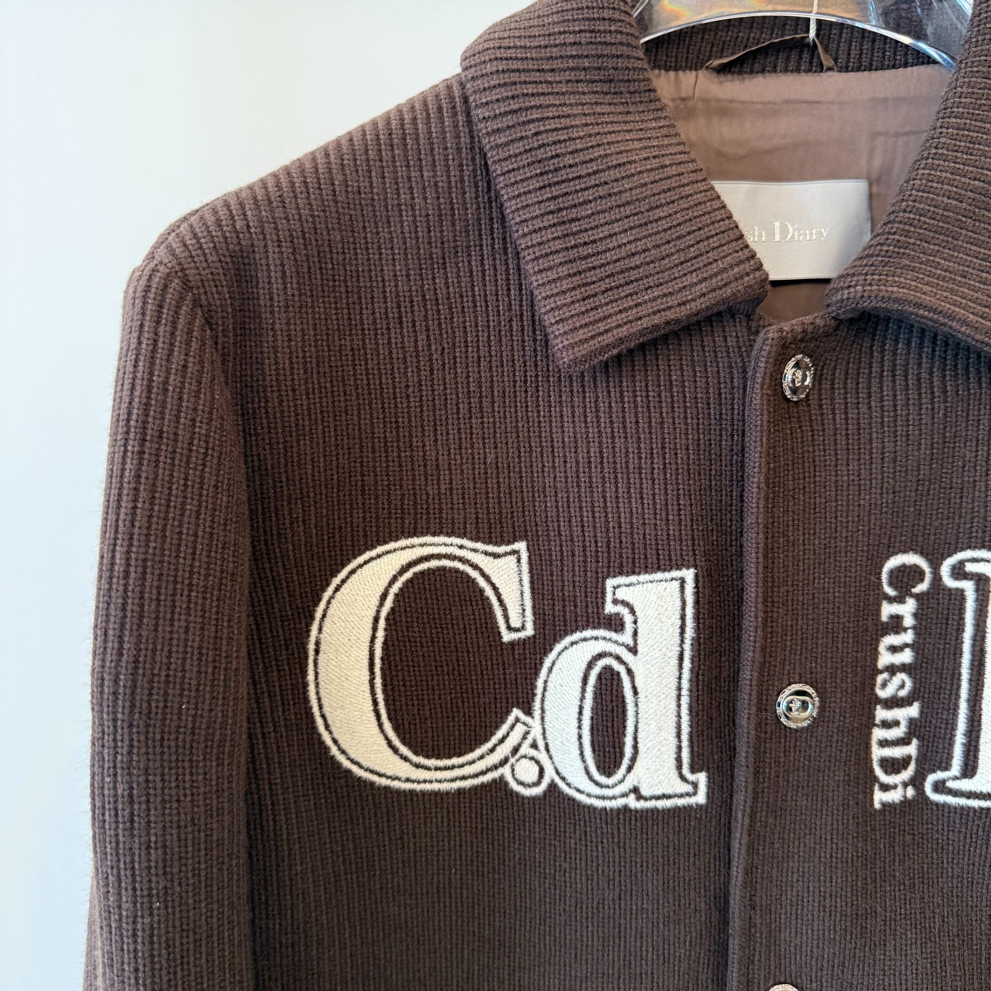 crushdIARy男士25秋冬新款时尚百搭针织羊毛翻领常规款磨毛夹克