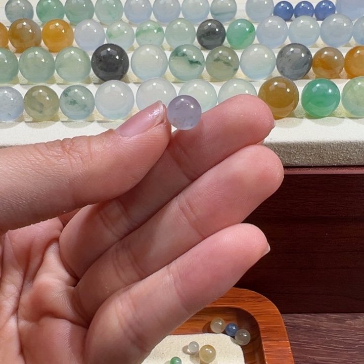 翡翠散珠天然缅甸翡翠A货7.7