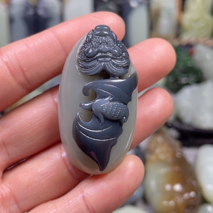 和田玉未镶嵌挂件