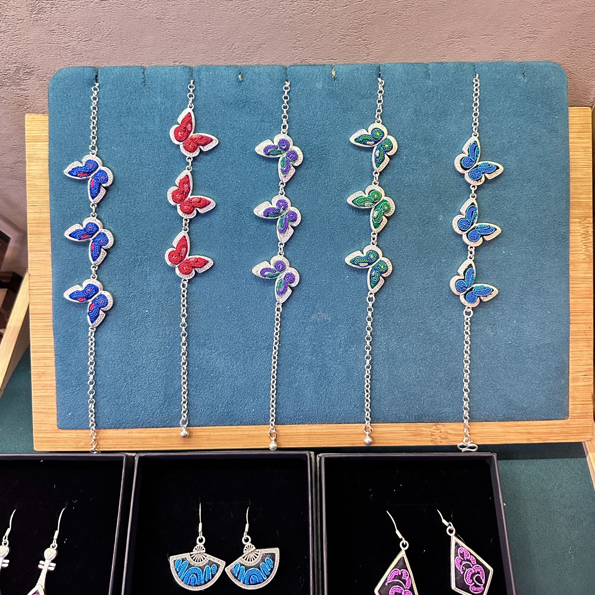 铜合金手链 民族风首饰【宋水仙×吴天天】纯手工马尾绣饰品手链项链