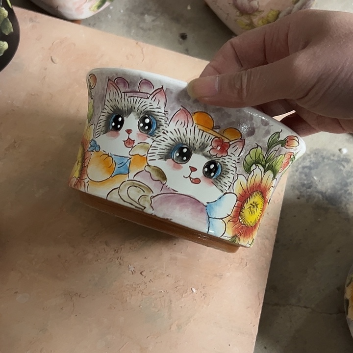 满38包邮 景德镇幸运花盆