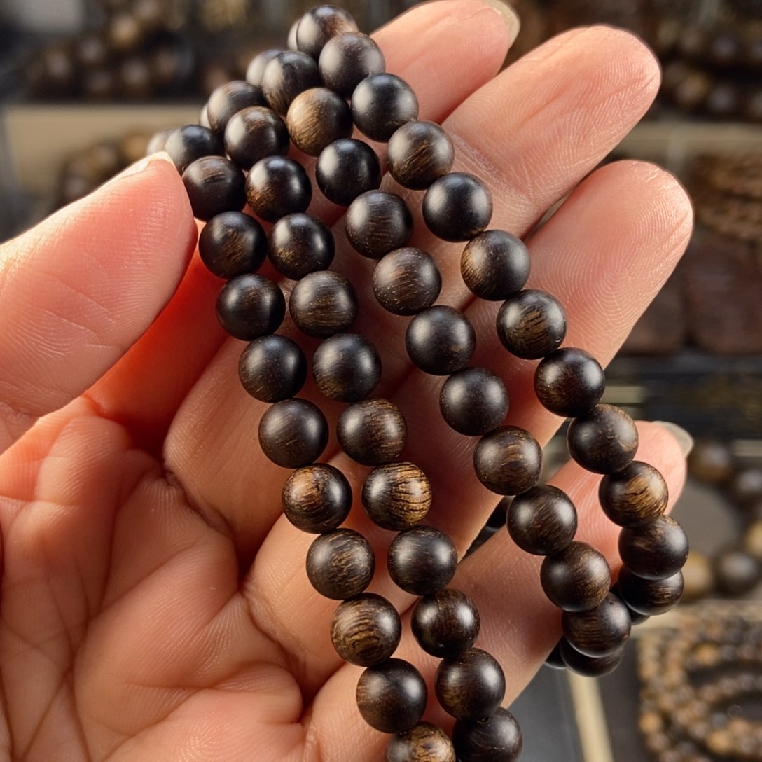 沉香手串老*越南芽庄紫奇留疤