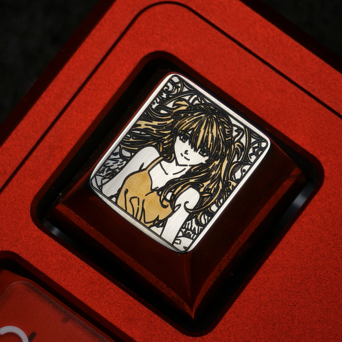 EVA 明日香 二次元 钛合金键帽 1U R4 适配所有十字轴体 005