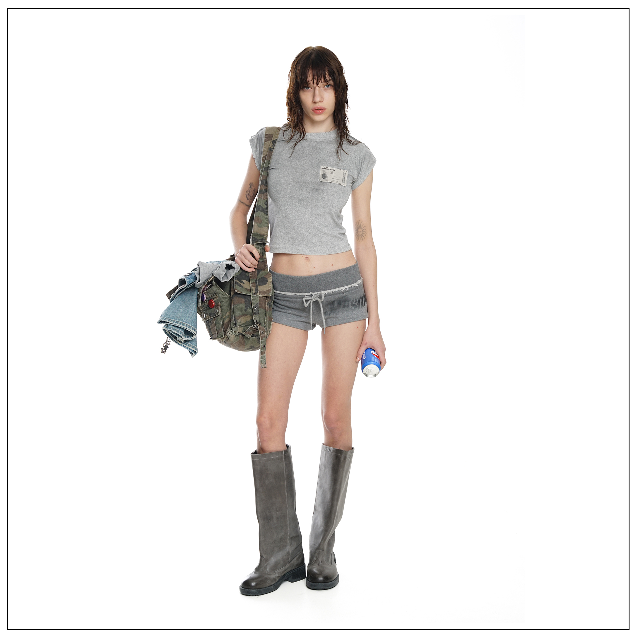 【广州】MASONPRINCE*标签涂鸦系列紧身超短裤