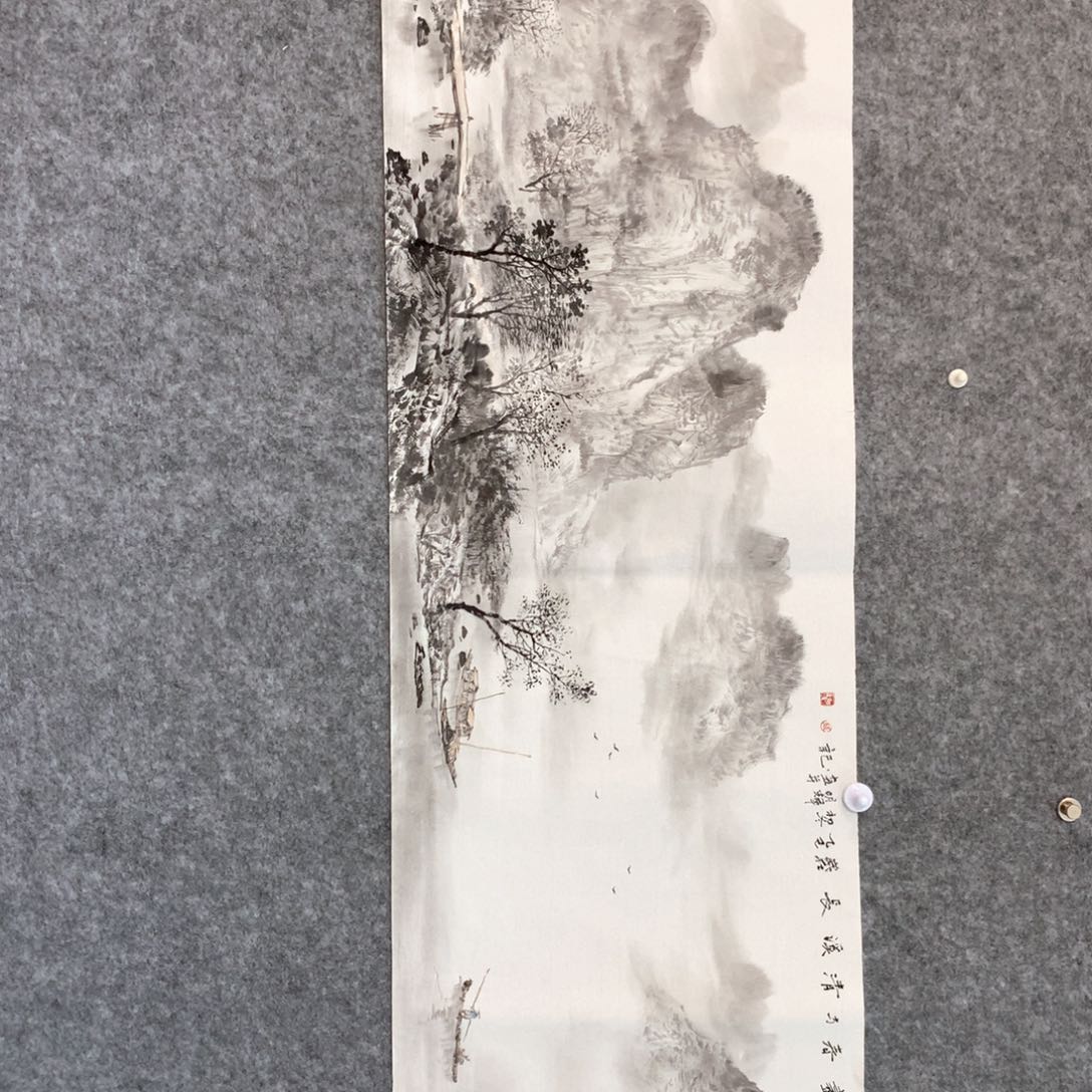 时***镜国画山水作品写意