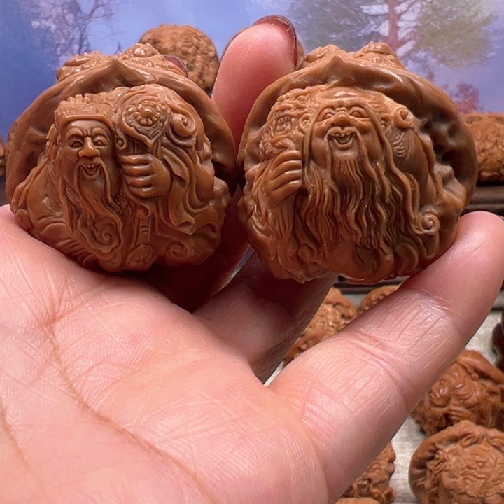 把件核桃蛤蟆头财神寿星