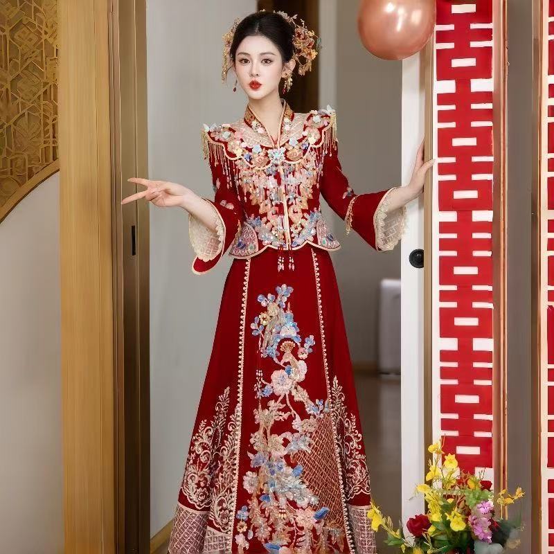 敬酒服秀禾服新娘结婚礼服中式嫁衣高级感轻奢结婚出阁服奢华秀和